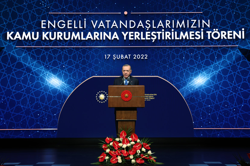 Cumhurbaşkanı Erdoğan, Engelli Kamu Personeli Atama Töreni’ne katıldı