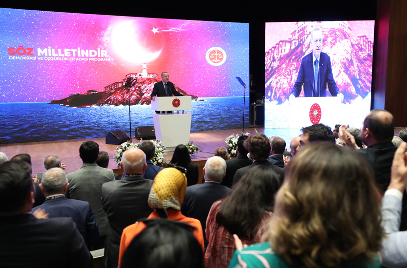 Cumhurbaşkanı Erdoğan, “Milletimizle birlikte, demokrasimize yönelik teşebbüslerin hepsini tek tek bozguna uğrattık”